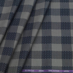 Shirt Fabric Soktas Giza Cotton Jacquard Colour Grey N Ecru Beige