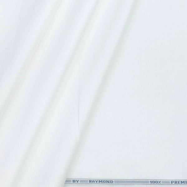 Shirt Fabric Raymond 100% Cotton Fearless Plain Colour White