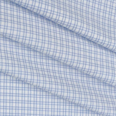Shirt Fabric Raymond 100% Cotton Mix Check Colour Blue N White