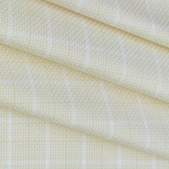 Shirt Fabric Raymond Giza Cotton Broad Check With Jacquard Colour Cream