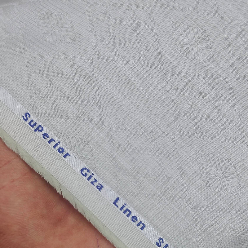 Shirt n Kurta Fabric Stiff Pure Cotton Jacquard Premium Colour Silver