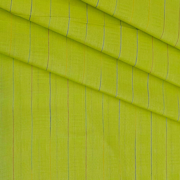 Shirt n Kurta Fabric Stiff Pure Cotton Broad Lining Premium Colour Lemon Green