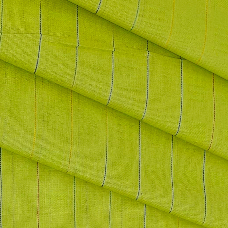Shirt n Kurta Fabric Stiff Pure Cotton Broad Lining Premium Colour Lemon Green