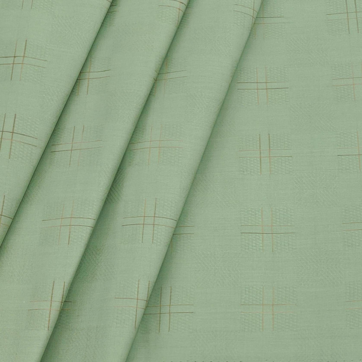 Shirt n Kurta Fabric Stiff Pure Cotton Dobby Premium Colour Fern Green