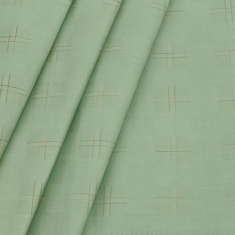Shirt n Kurta Fabric Stiff Pure Cotton Dobby Premium Colour Fern Green