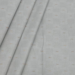 Shirt n Kurta Fabric Stiff Pure Cotton Jacquard Premium Colour Silver Grey