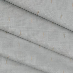 Shirt n Kurta Fabric Stiff Pure Cotton Jacquard Premium Colour Silver Grey