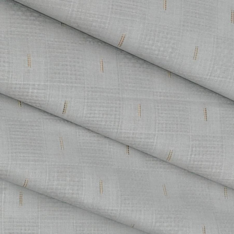 Shirt n Kurta Fabric Stiff Pure Cotton Jacquard Premium Colour Silver Grey