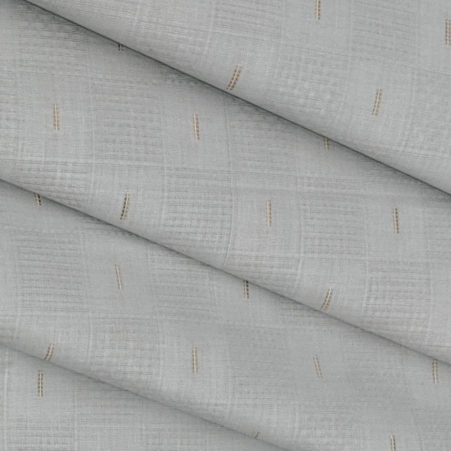 Shirt n Kurta Fabric Stiff Pure Cotton Jacquard Premium Colour Silver Grey