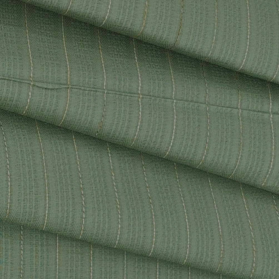Kurta Fabric Stiff Pure Cotton Broad Lining With Dobby Premium Colour Swamp Green