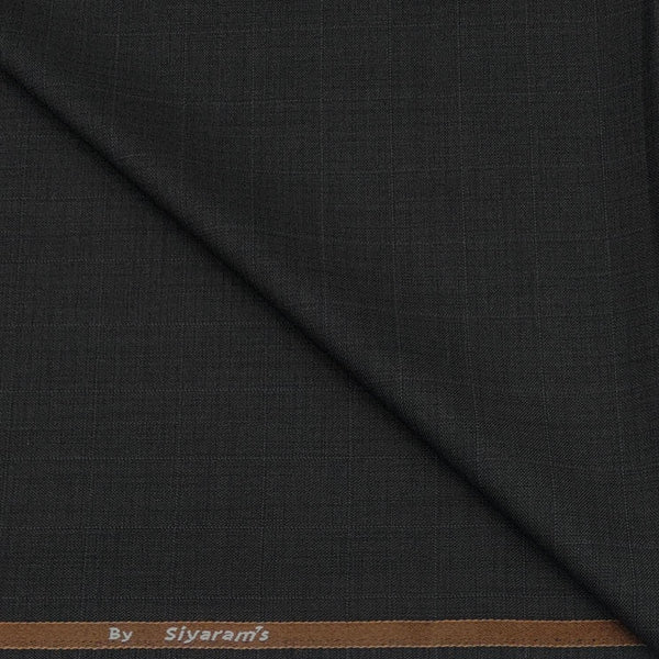 Suit Fabric Siyaram Poly Viscose Check Color Dark Brown