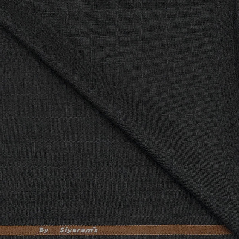 Suit Fabric Siyaram Poly Viscose Check Color Dark Brown