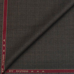 Suit Fabric Raymond Poly Viscose Mild Check Color Wood Brown