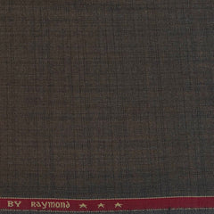Suit Fabric Raymond Poly Viscose Mild Check Color Wood Brown
