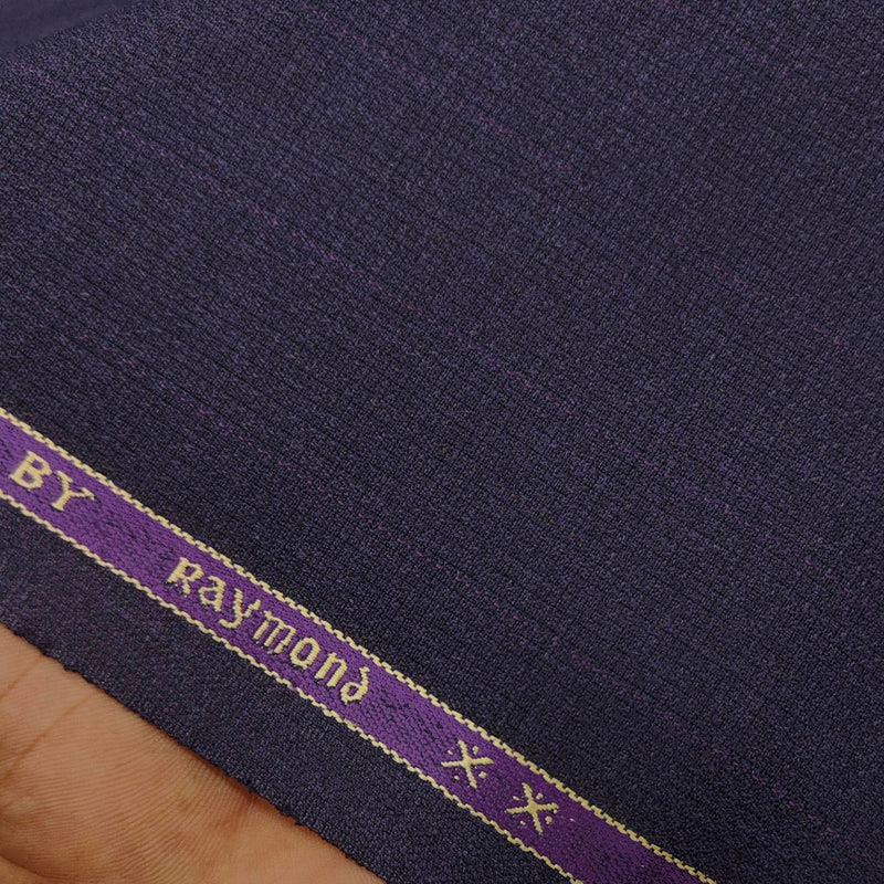 Suit Fabric Raymond Poly Viscose Dobby Color Indigo Lavender