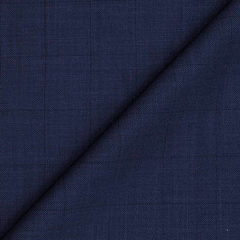 Blazer Fabric Raymond Poly Viscose Mix Check Colour Midnight Blue