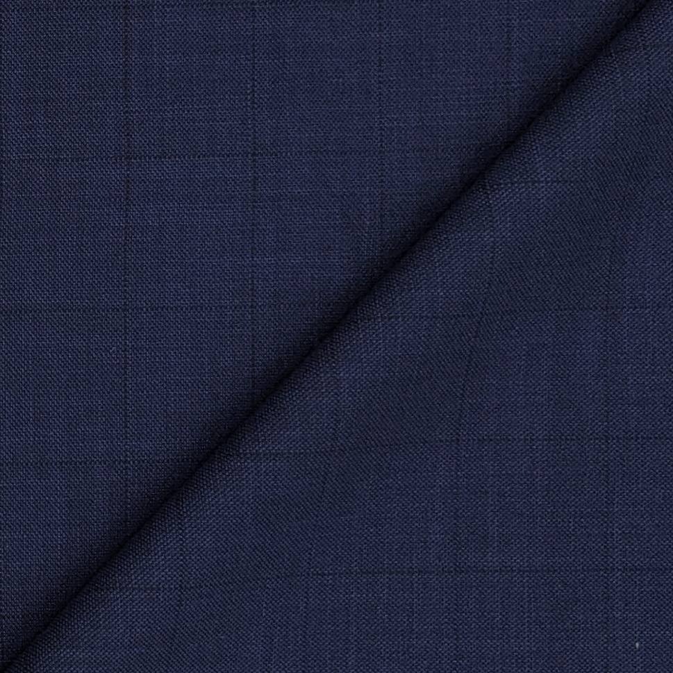 Blazer Fabric Raymond Poly Viscose Mix Check Colour Midnight Blue