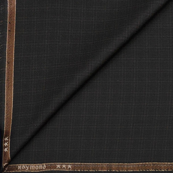 Suit Fabric Raymond Poly Viscose Mix Check Color Carob Brown