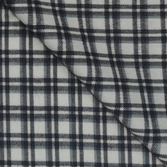 Warm Shirt Fabric Ocm Broad Check Colour Black N White