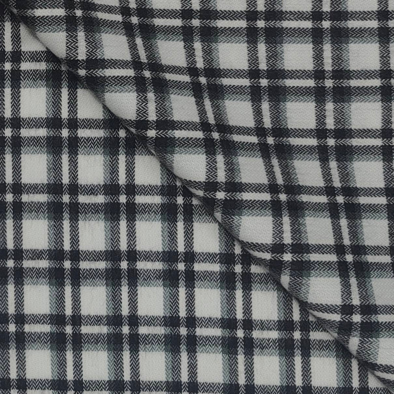 Warm Shirt Fabric Ocm Broad Check Colour Black N White
