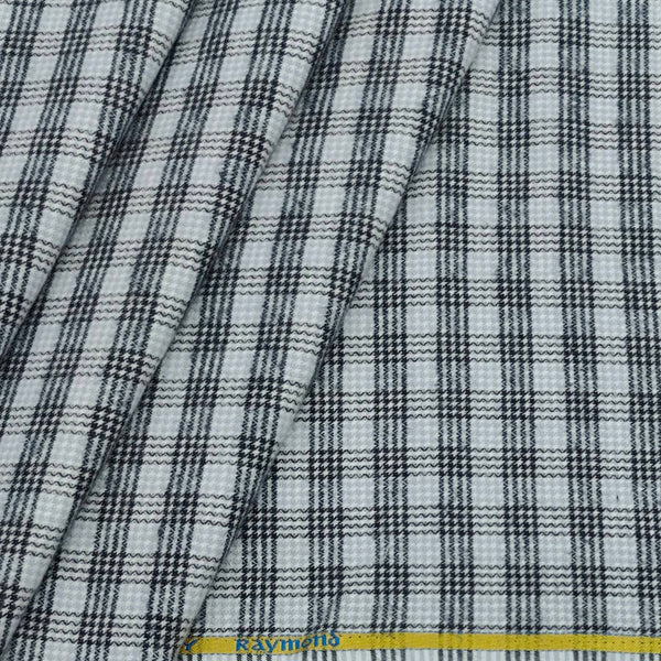 Warm Shirt Fabric Raymond  Check Colour Black N White