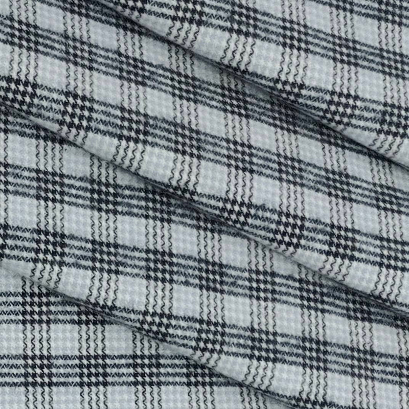 Warm Shirt Fabric Raymond  Check Colour Black N White