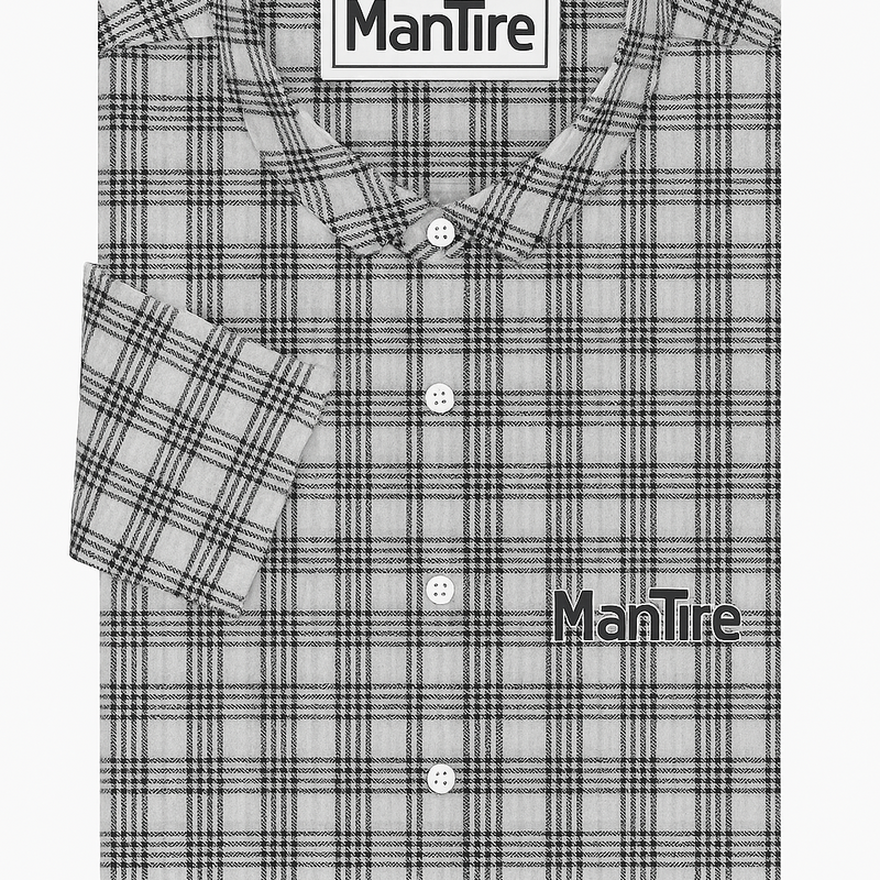 Warm Shirt Fabric Raymond  Check Colour Black N White