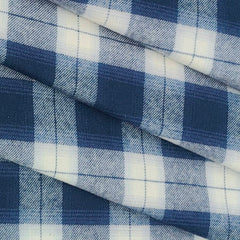 Warm Shirt Fabric Raymond Broad Check Colour Space Blue N White Plaid