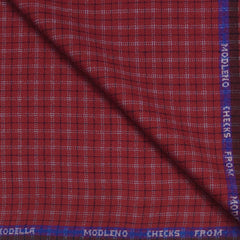 Warm Shirt Fabric Modella Check Colour Maroon