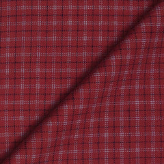 Warm Shirt Fabric Modella Check Colour Maroon