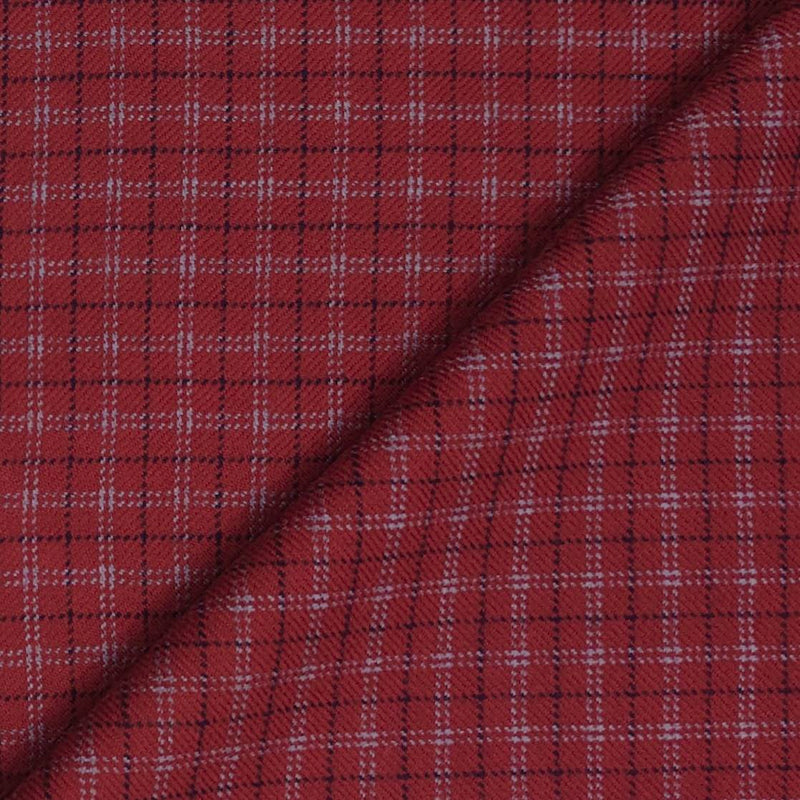 Warm Shirt Fabric Modella Check Colour Maroon