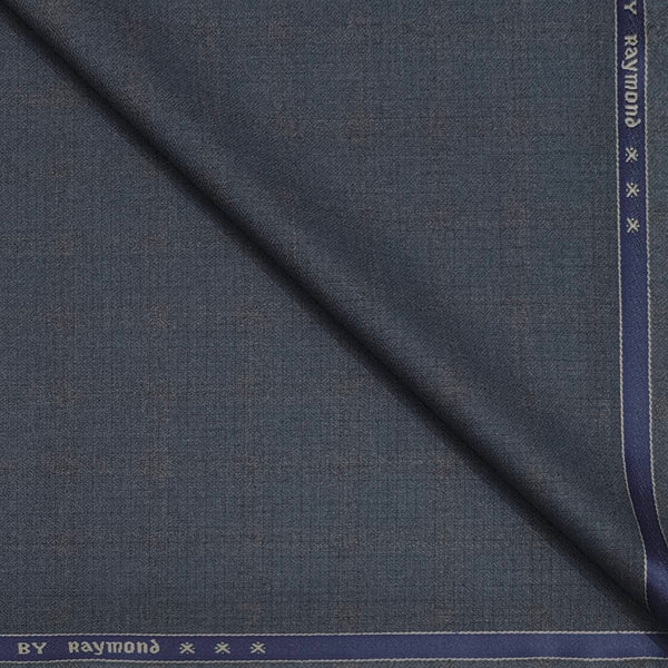 Trouser Fabric Raymond Poly Viscose Self Check Colour Bluish Grey