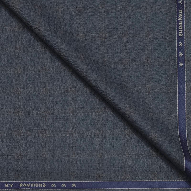 Trouser Fabric Raymond Poly Viscose Self Check Colour Bluish Grey