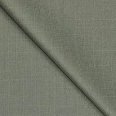 Trouser Fabric Raymond Poly Viscose Medium Check Colour Laurel Green