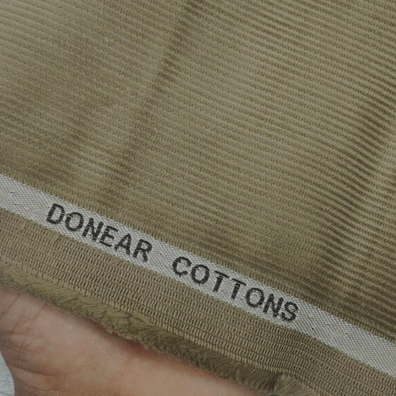 Corduroy Donear Pure Cotton Stretchable Thick Trouser Fabric Colour Light Brown