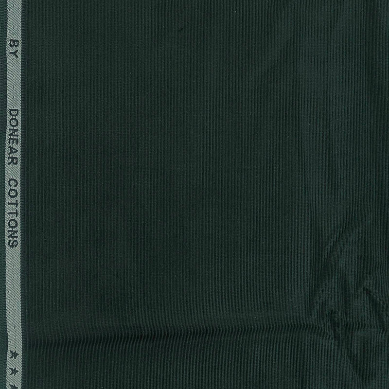 Corduroy Donear Pure Cotton Stretchable Thick Trouser Fabric Colour Pine Green