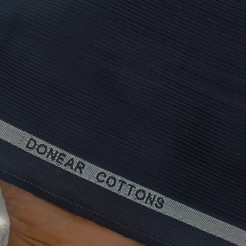 Corduroy Donear Pure Cotton Stretchable Thick Trouser Fabric Colour Dark Blue