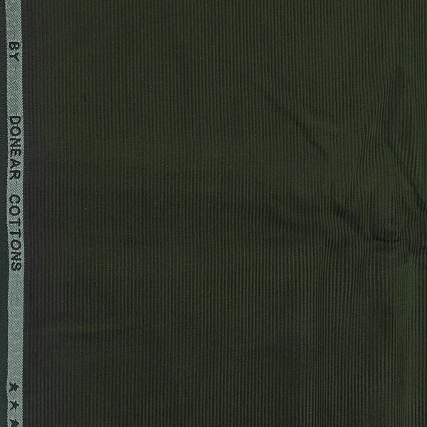Corduroy Donear Pure Cotton Stretchable Thick Trouser Fabric Colour Juniper Green