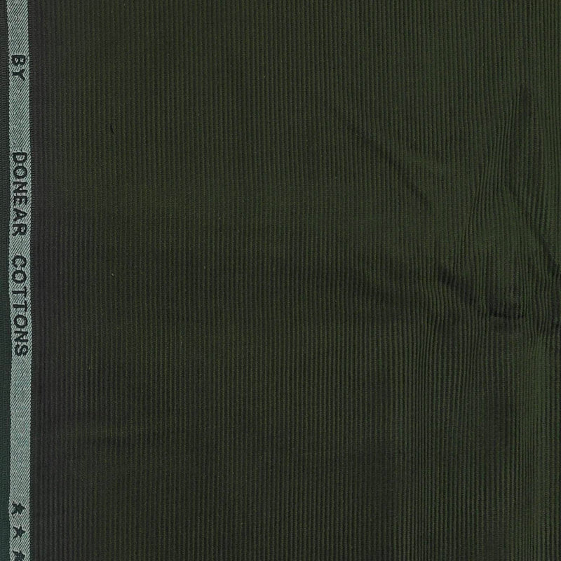 Corduroy Donear Pure Cotton Stretchable Thick Trouser Fabric Colour Juniper Green