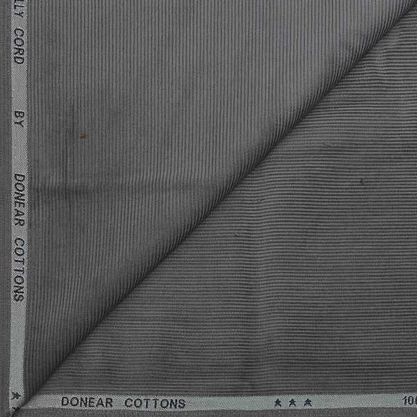 Corduroy Donear Pure Cotton Stretchable Thick Trouser Fabric Colour Lava Grey