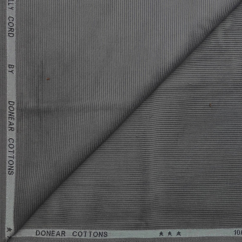 Corduroy Donear Pure Cotton Stretchable Thick Trouser Fabric Colour Lava Grey