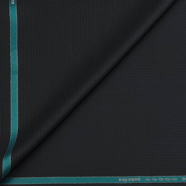 Trouser Fabric Raymond Wool Blended Pin Lining Colour Black