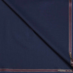 Trouser Fabric Raymond Wool Blended Plain Colour Midnight Blue