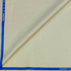 Trouser Fabric Raymond Wool Blended Plain Colour Vanilla Cream