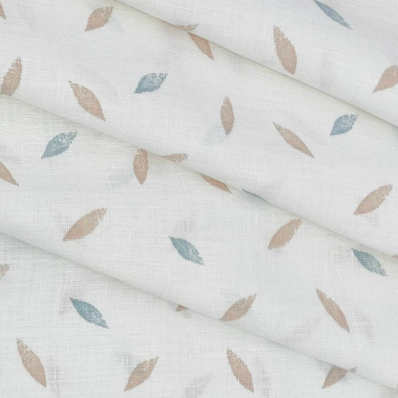 Shirt Fabric Linen Club Pure Linen Printed Colour Sea Green N White