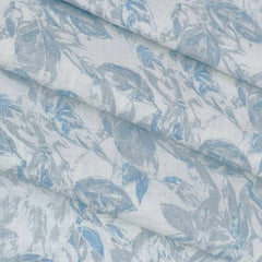 Shirt & Kurta Fabric Linen Club Pure Linen Printed Colour Blue N Grey