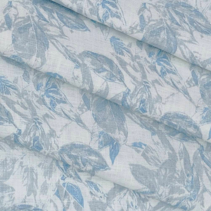Shirt & Kurta Fabric Linen Club Pure Linen Printed Colour Blue N Grey