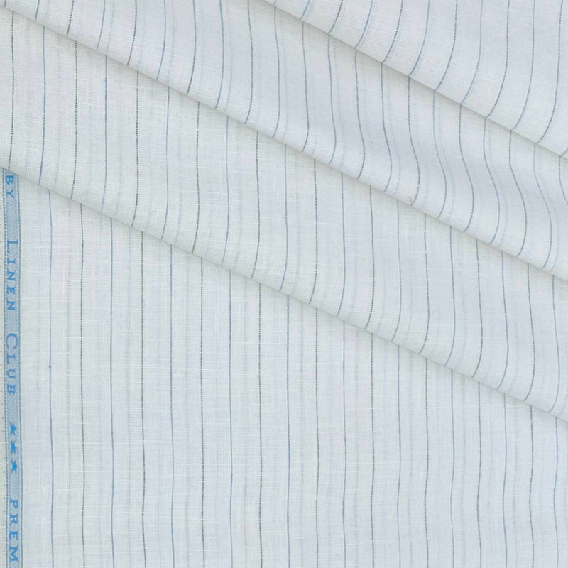Shirt & Kurta Fabri Linen Club Linen Cotton Mix Lining Colour Light Blue n White
