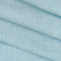 Shirt & Kurta Fabric Linen Club Pure Linen Pin Lining Colour Sea Blue