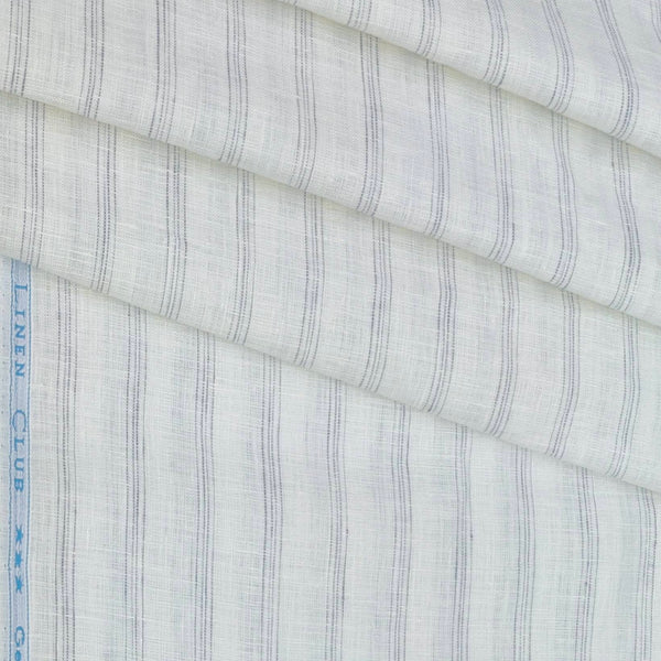 Shirt Fabric Linen Club Pure Linen Broad Lining Colour Grey N White